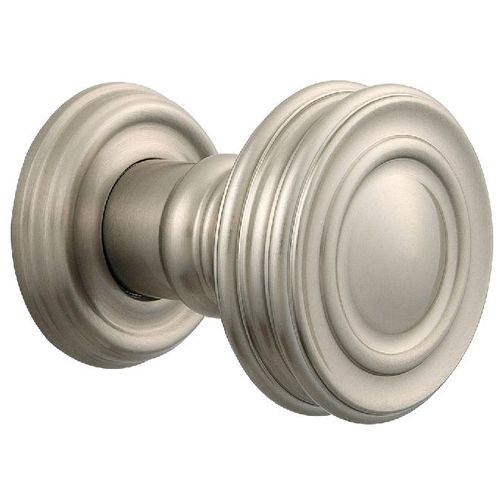 Preconfigured 5066 Knob with 5134 Rose Privacy Lock with 2-3/8" Backset and Full Lip Strike Lifetime Satin Nickel Finish