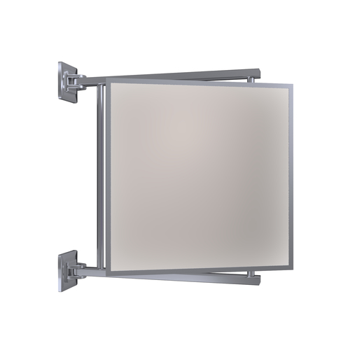 CRL PV11CH Polished Chrome 11" x 11" Pivot-N-Vue Double Hinged Mirror