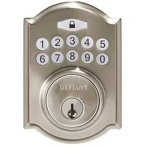 Defiant GA7X2D01AAP Castle Satin Nickel Single Cylinder Electronic Keypad Deadbolt