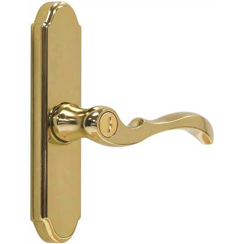 LARSON CH3020701 Brass M2 Door Lever Kit with Keyed Lock