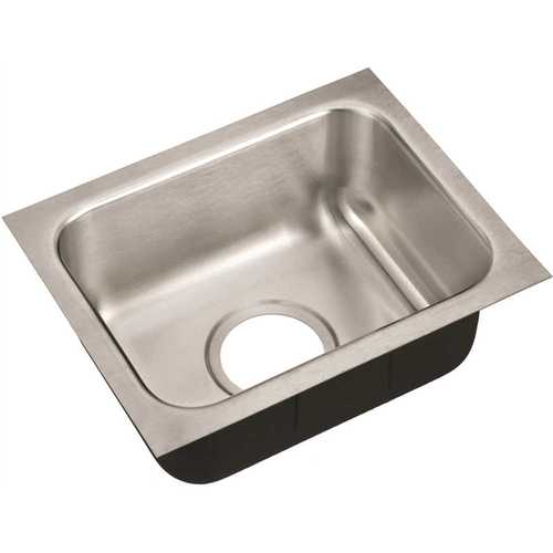 JUST MANUFACTURING US-1114-A 18-Gauge Type 304 Stainless Steel 11 in. O.D. x 14 in. Single Bowl Undermount Kitchen Sink