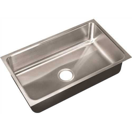 JUST MANUFACTURING US-1830-A 18-Gauge Type 304 Stainless Steel 18 in. O.D. x 30 in. Single Bowl Undermount Kitchen Sink