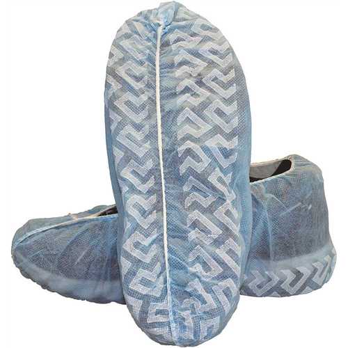 Large Elastic Blue Polypropylene Disposable Shoe Cover - pack of 300