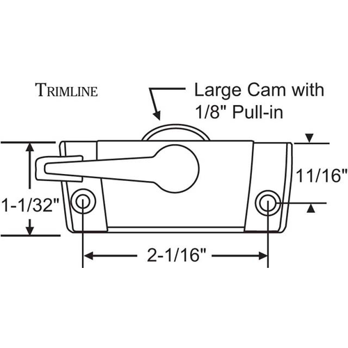 Trimline Sash Lock Clay