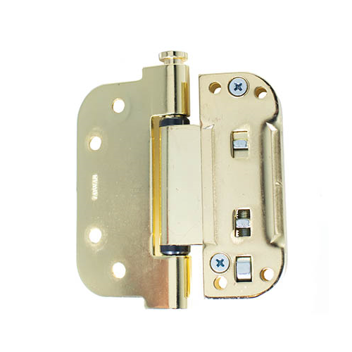 Adjustable Set Hinge noN-Removable Pin polished Brass