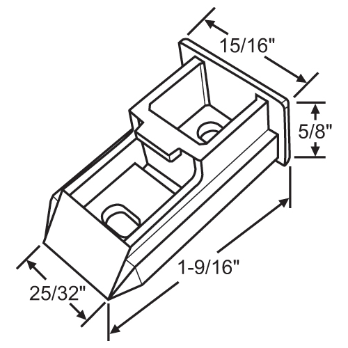 Balance Top Sash Guide 4000 Series Non Impact Natural - pack of 25