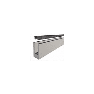 Mill Aluminum 120" Small Profile Windscreen Base Shoe for 3/8" or 1/2" Glass - With Drilled Holes