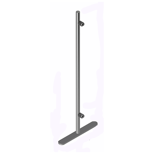 CRL PP36E Round Portable Partition End Post, 36" (914 mm) Height x 1" (25 mm) Diameter