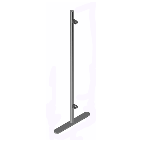 Round Portable Partition End Post, 36" (914 mm) Height x 1" (25 mm) Diameter