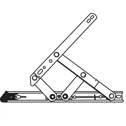 Top Hung Storm Hinge Pair 10in assembly Stainless Steel