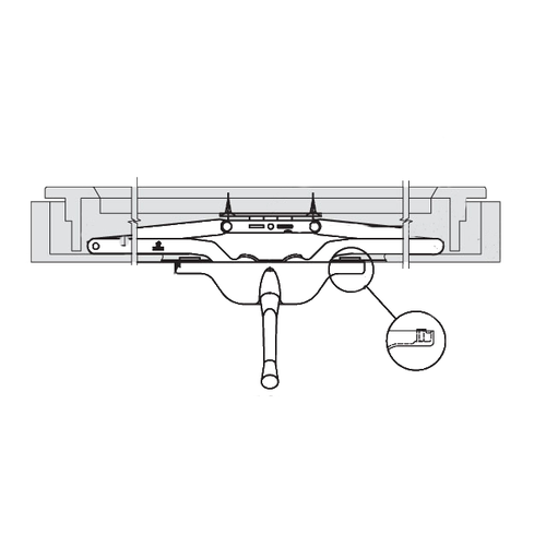 Awning Scissors Arm Operator white Handle Sold Seperately awO-301-Wh32 rear Mount