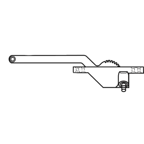 Single Arm Casement Operator white Truth Right Hand front Mount 9-1/2in Arm Length stainless Steel Roller