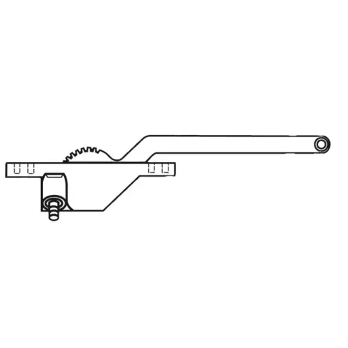 Single Arm Casement Operator bronze Truth Left Hand Rear cwo 60 Lh Bz mount 13-1/2in Arm Length