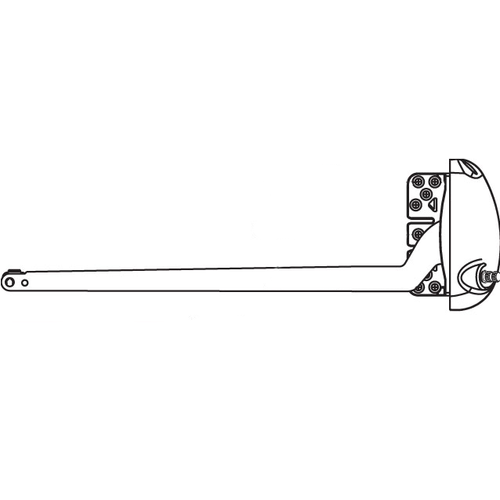 X Drive Casement Operator for Vinyl Window White 13-1/2in Single Arm Length handle Sold Separate