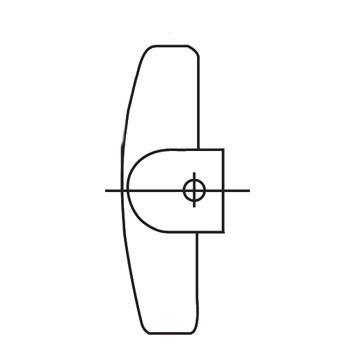 Tee Handle White 3/8in Spline fits Old Style Steel Casement