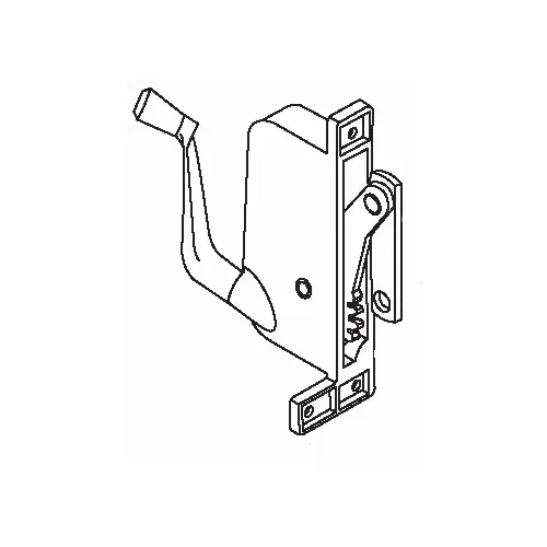 Awning Operator Straight Arm white Top Hole Is Offset awO-003-LH-Wh contemporary Style