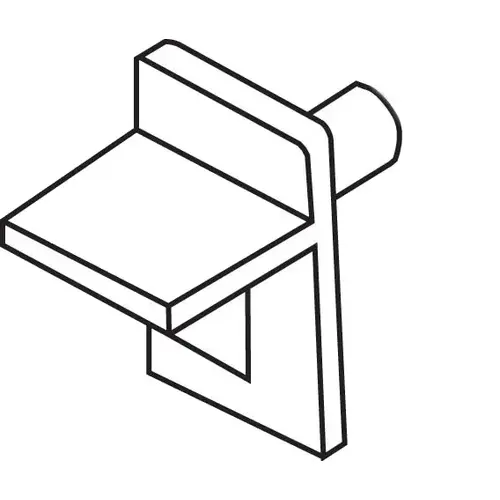 Brixwell 45-99 Shelf Support Tan Plastic 1/4in Diameter 5/16in Length
