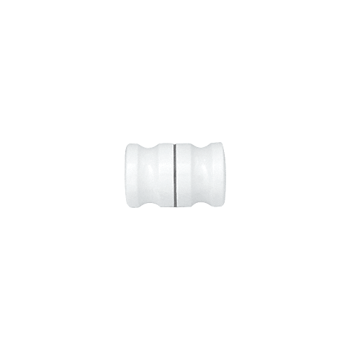 White Euro Style Back-to-Back Style Shower Door Knobs