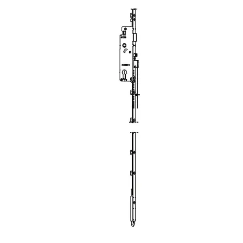 Active Shootbolt Lock extension 2-3/8 Backset 1in throw 36in Handle Height .79 Shootbolt 5/8in Faceplate