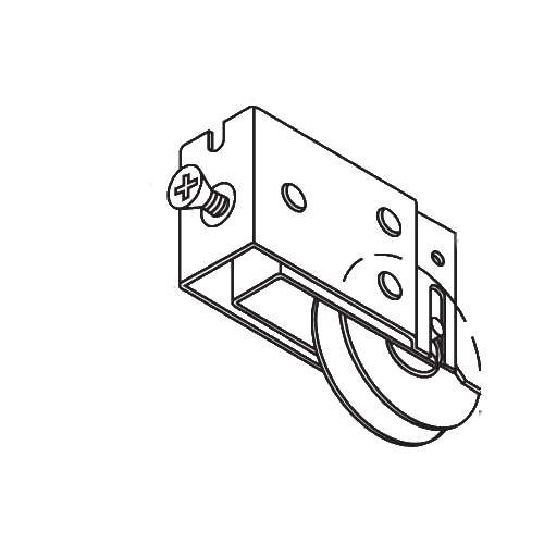 Patio Door Roller Assembly 1-1/2 Steel Wheel pdr177