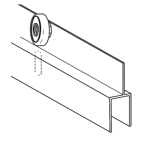 36in Top Hung Adapter Bronze for 997-999 995M-999998M-999 5/8in Panel Width