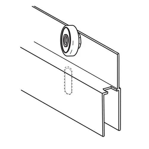 36in Top Hung Adapter White for 991M-999 And 992M-999 9/16in Panel Width