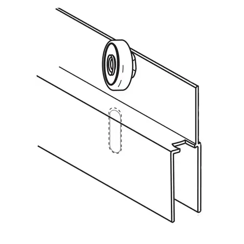 48in Top Hung Adapter Bronze for 991M-999 And 992M-999 9/16in Panel Width