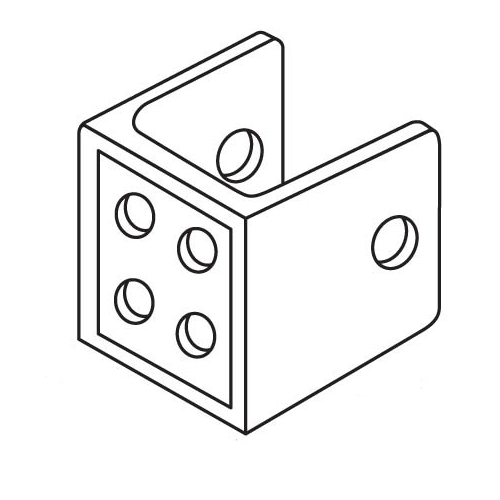 Chrome Plated U Wall Bracket 1 X 1-3/8 X 1-1/4in with Screws