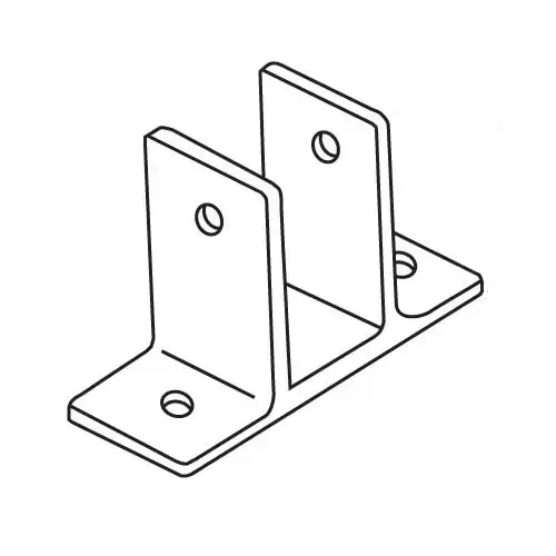 Two Ear Wall Bracket chrome Plated For 1in Panel