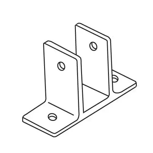 Two Ear Wall Bracket chrome Plated For 1-1/4 Panel