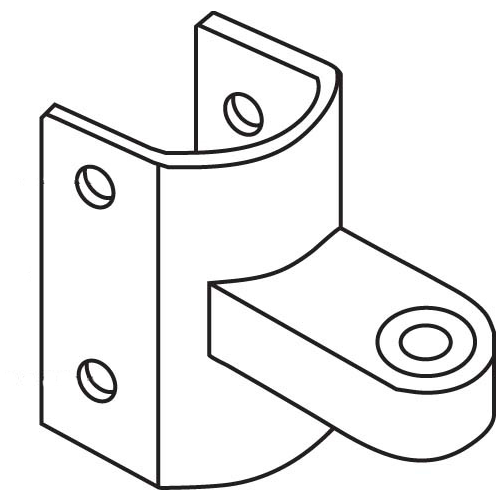 1-5/64in Top Hinge Bracket with Fastener