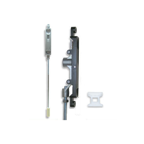 International Commercial Storefront Door Flushbolt 1/8" Offset- FB1202 Baked Dull Aluminum Paint