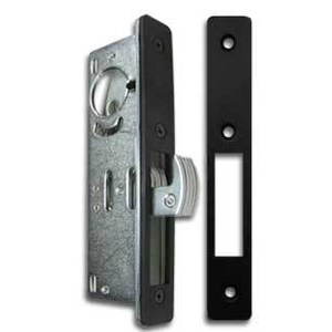 International Door Closers Fp 11 Bk International Flat Style Hook Latch Deadlock Face Plate Anodized Black