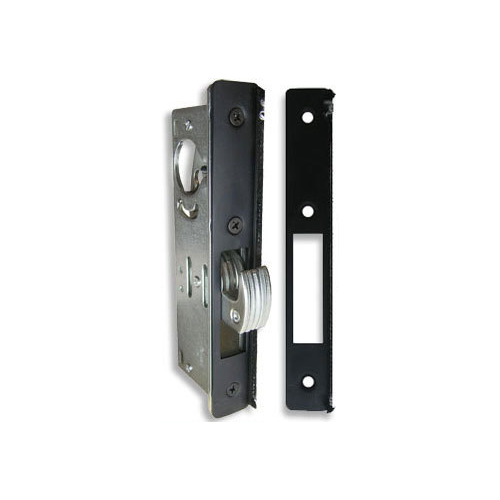 International Radius Weatherstripped Hook Latch Deadlock Face Plate Anodized Black