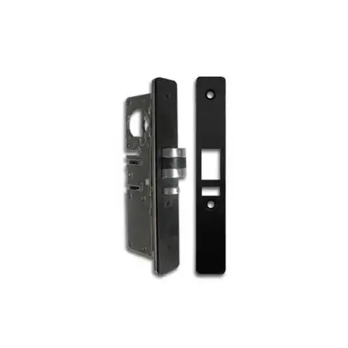 International Flat Style Deadlatch Lock Face Plate Anodized Black