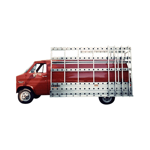 120" x 86" Aluminum Glass Rack for Long Wheelbase Vans