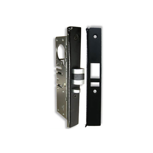 International Radius Weatherstripped Deadlatch Lock Face Plate Anodized Black