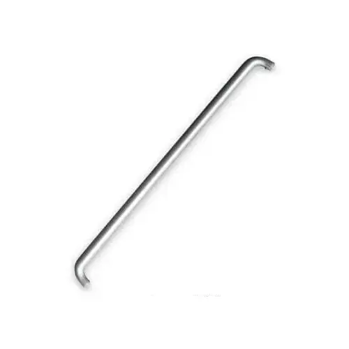 International 1" Rd. Solid Aluminum Double Bend Door Push Bar 33-1/16" Anodized Dull Aluminum