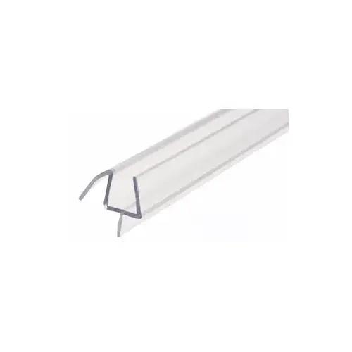 Clear Co-Extruded 36" Bottom Wipe with Soft Drip Rail for 3/8" Glass- 10/Box