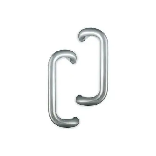 International Door Closers PH-4000-2-10-AL International 10" Solid Aluminum Offset Pull Set For Storefront Doors Anodized Dull Aluminum