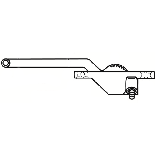 Truth's Rh Csmt Op W/13 1/2" arm Black W/sst Roller