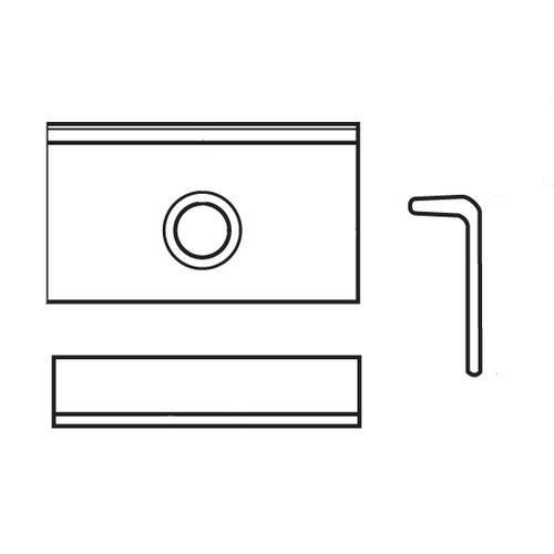 Casement Hinge Stop 1.166in long Aluminum