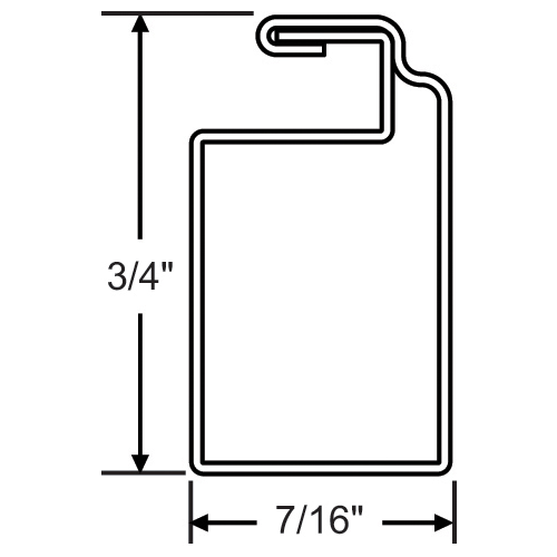 Brixwell 90H-284 Tube 8 Ft Screen Frame White 20 Pcs - 8ft Pcs 7/16 X 3/4