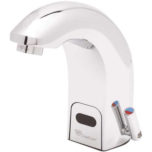 Sensor Touchless Faucet (Bathroom) Single Hole Touchless with Plug in Polished Chrome Plated Brass