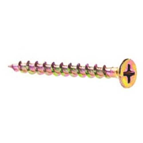 Lindstrom DKPBI0-802501-200HD #8 x 2-1/2 in. Phillips Bugle Head Wood Deck Screw Zinc Yellow Plated - pack of 200