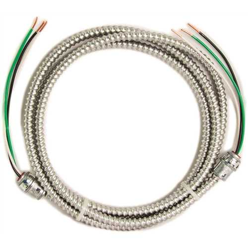 12 ft., 12/2 Solid CU MC (Metal Clad) Armorlite Modular Assembly Quick Cable Whip