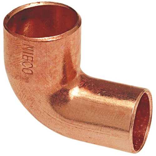 1 in. Copper Pressure FTG x Cup 90 Degree Elbow Fitting