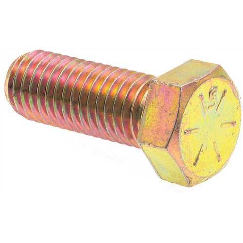 3/4-10 in. x 2-1/2 in. GR8 Zinc Yellow External Hex Head Cap Screw - pack of 25