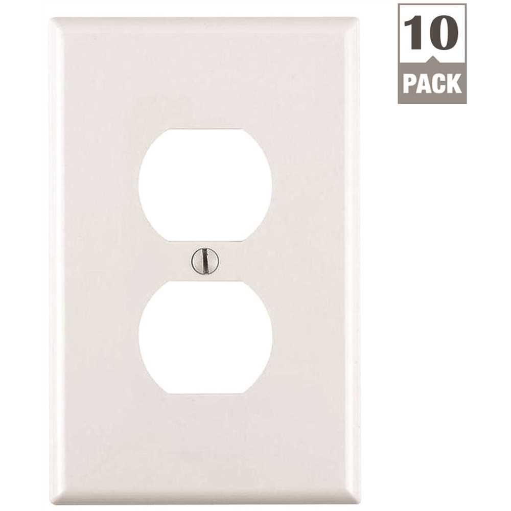 Leviton M52-00PJ8-0WM 1-Gang White Midway Duplex Outlet