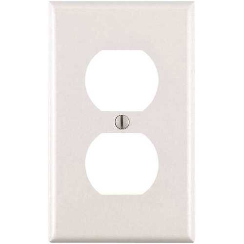 Leviton M24-88003-WMP 1-Gang White Duplex Outlet Wall Plate - pack of 10